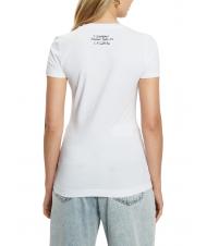 GUESS SS CN TRIANGLE FLOWER T-Shirt in cotone purwhite - T-shirt e Top Donna - 2