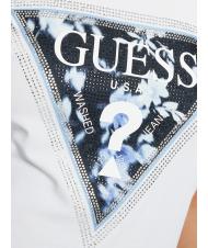 GUESS SS CN TRIANGLE FLOWER T-Shirt in cotone purwhite - T-shirt e Top Donna - 3