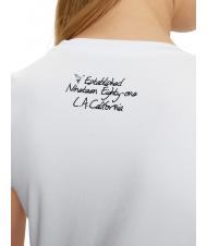 GUESS SS CN TRIANGLE FLOWER T-Shirt in cotone purwhite - T-shirt e Top Donna - 4