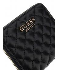 GUESS ECO RIANEE Portafoglio piccolo trapuntato NERO - Portafogli Donna - 4
