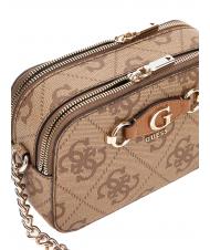 GUESS IZZY Borsa camera case due zip LATTE LOGO - Borse Donna - 3