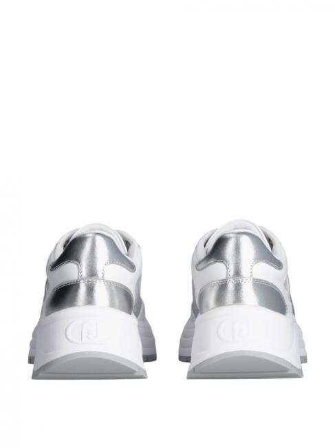 EVA 02 Sneakers in pelle e lurex white/silver - Scarpe Donna