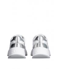 LIUJO EVA 02 Sneakers in pelle e lurex white/silver - Scarpe Donna - 6