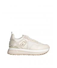LIUJO MAXI WONDER 01 Sneakers platform in pelle e mesh ivory - Scarpe Donna - 2