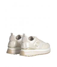 LIUJO MAXI WONDER 01 Sneakers platform in pelle e mesh ivory - Scarpe Donna - 6