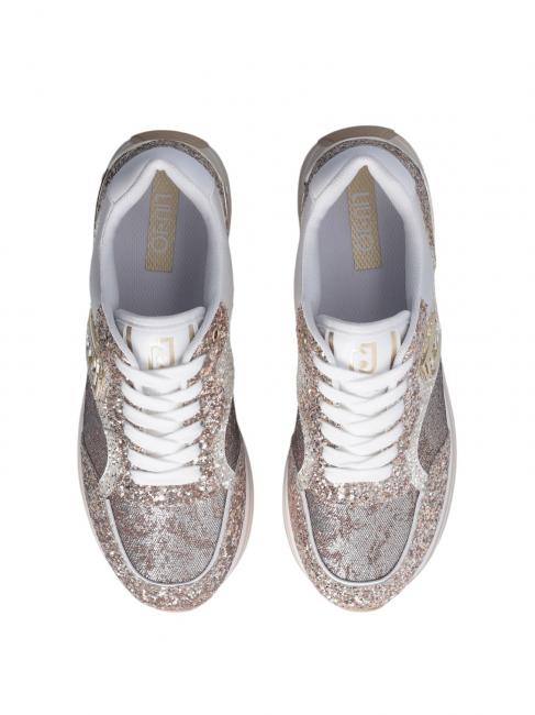 MAXI WONDER 73 Sneakers platform full glitter glitter gold - Scarpe Donna