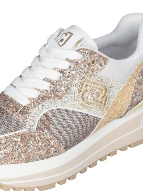 MAXI WONDER 73 Sneakers platform full glitter glitter gold - Scarpe Donna