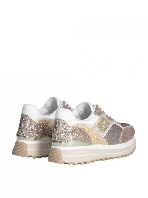MAXI WONDER 73 Sneakers platform full glitter glitter gold - Scarpe Donna