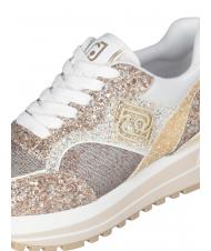 LIUJO MAXI WONDER 73 Sneakers platform full glitter glitter gold - Scarpe Donna - 5