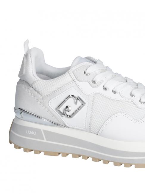 MAXI WONDER 01 Sneakers platform in pelle e mesh white - Scarpe Donna