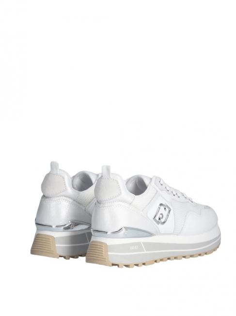 MAXI WONDER 01 Sneakers platform in pelle e mesh white - Scarpe Donna