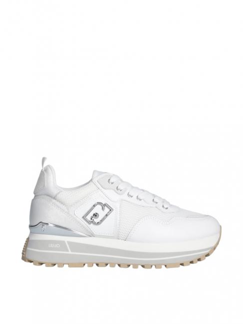 MAXI WONDER 01 Sneakers platform in pelle e mesh white - Scarpe Donna