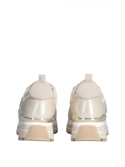 MAXI WONDER 01 Sneakers platform in pelle e mesh ivory - Scarpe Donna