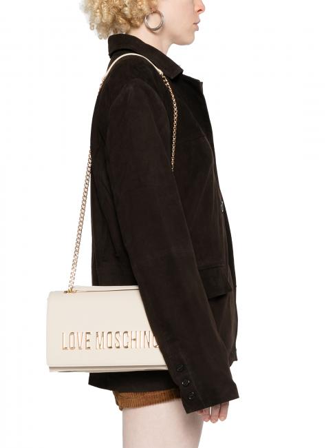 LETTERING Borsa a spalla / a tracolla avorio - Borse Donna