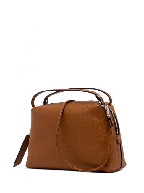 ALIFA Borsa in pelle con tracolla caramello - Borse Donna