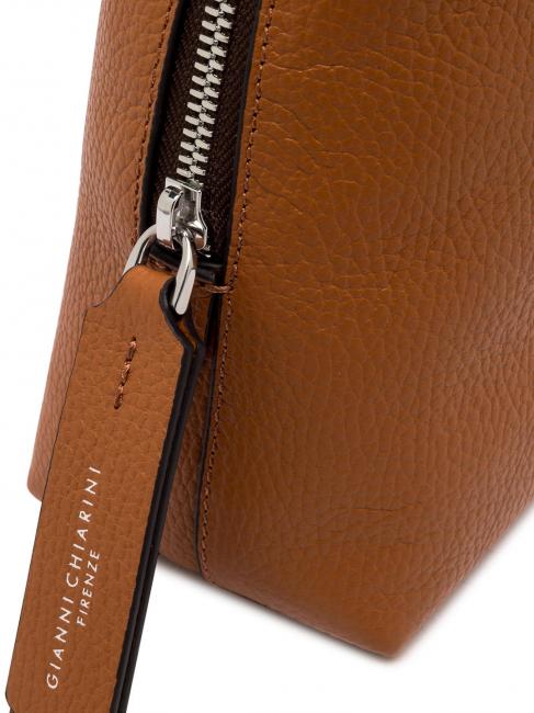 ALIFA Borsa in pelle con tracolla caramello - Borse Donna