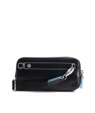 PIQUADRO BLUE SQUARE Mini borsello in pelle 3 zip Nero - Porta tablet & Organizer - 4