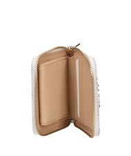 GUESS LAUREL Peony Mini Portafoglio zip around white logo - Portafogli Donna - 2