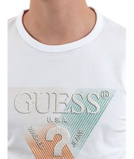 GUESS SS CN TRIANGLE T-shirt a maniche corte purwhite - T-shirt Uomo - 3