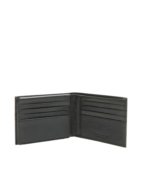 PLAIN Portafoglio in pelle con flap nero - Portafogli Uomo
