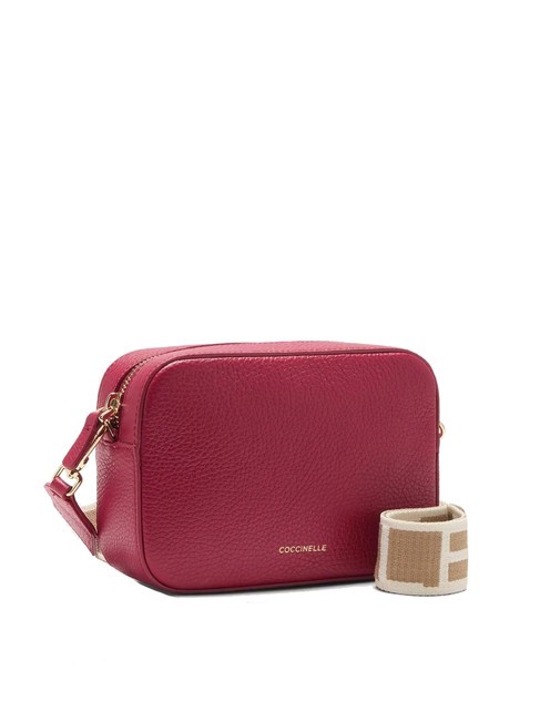TEBE Borsa a tracolla in pelle martellata sangria - Borse Donna