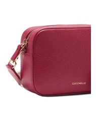COCCINELLE TEBE Borsa a tracolla in pelle martellata sangria - Borse Donna - 3