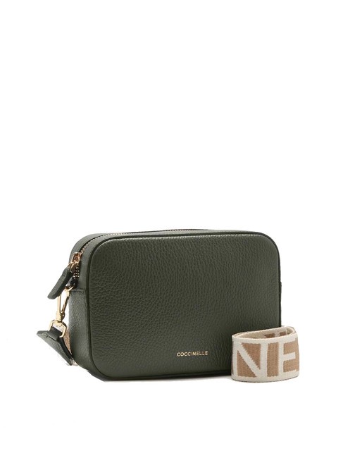 TEBE Borsa a tracolla in pelle martellata alga - Borse Donna