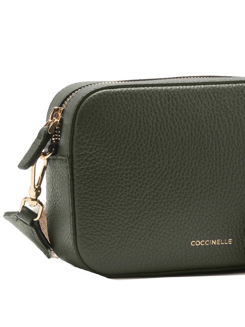 TEBE Borsa a tracolla in pelle martellata alga - Borse Donna