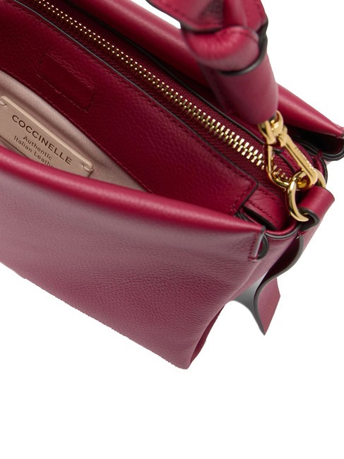 BOHEME GRANA DOUBLE Borsa piccola a mano in pelle martellata sangria/skin - Borse Donna