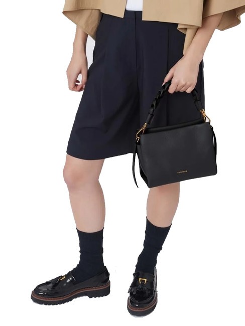 BOHEME GRANA DOUBLE Borsa piccola a mano in pelle martellata sangria/skin - Borse Donna