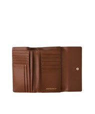 BORBONESE CLASSICA MEDIUM Portafoglio in tessuto riciclato e pelle beige brown - Portafogli Donna - 2