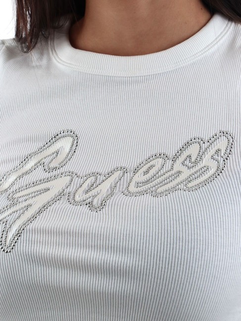 SS CN RIB LOGO T-shirt a maniche corte purwhite - T-shirt e Top Donna