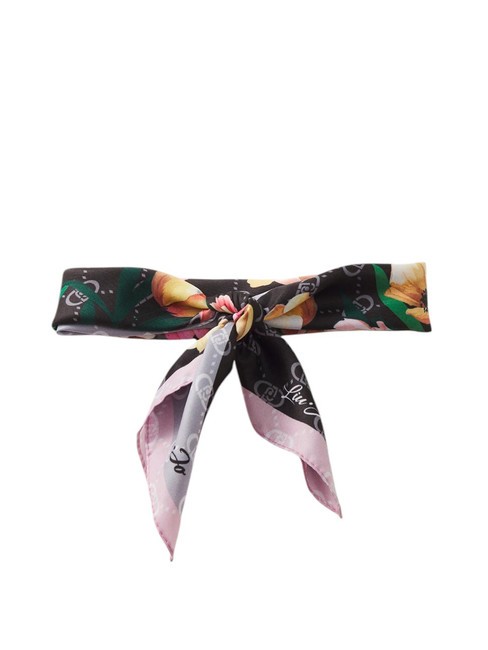 FLOWER CORNER Foulard NERO - Sciarpe