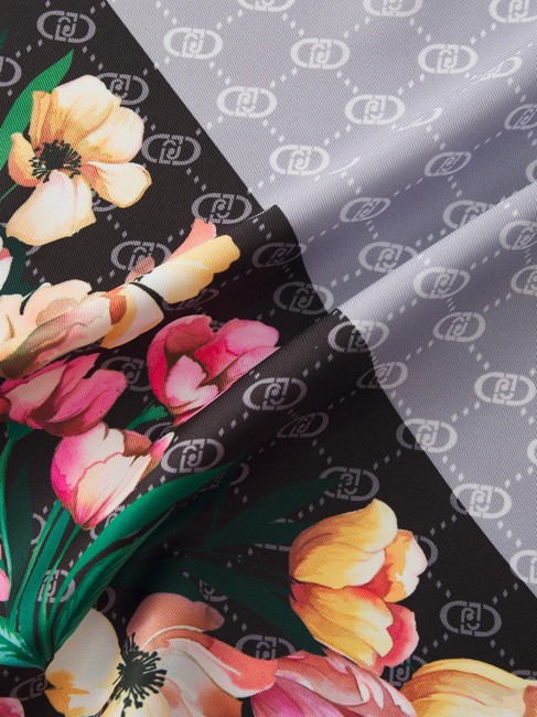 FLOWER CORNER Foulard NERO - Sciarpe
