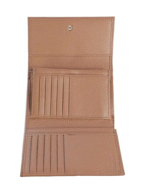 METALLIC SOFT Portafoglio bifold pelle martellata skin - Portafogli Donna