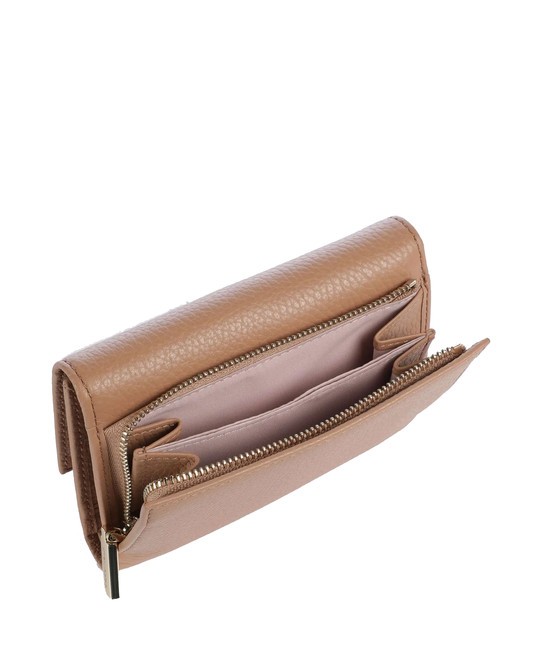 METALLIC SOFT Portafoglio bifold pelle martellata skin - Portafogli Donna