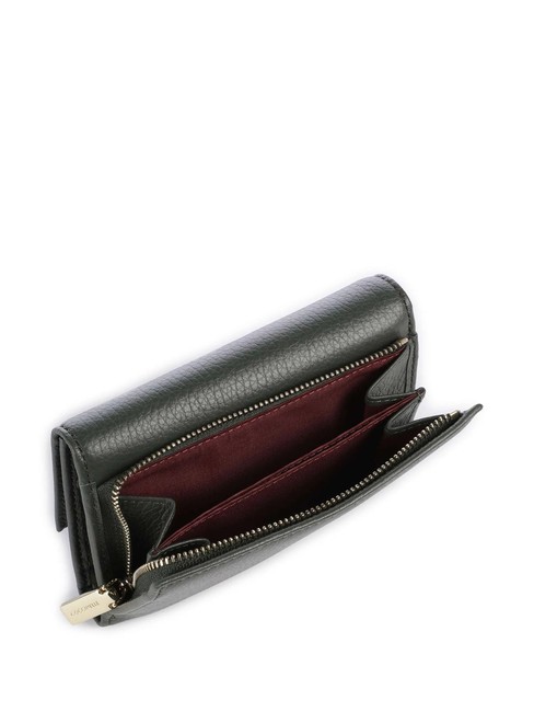 METALLIC SOFT Portafoglio bifold pelle martellata alga - Portafogli Donna