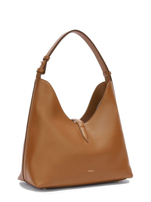 GOCCIA Borsa in pelle a spalla brandy - Borse Donna