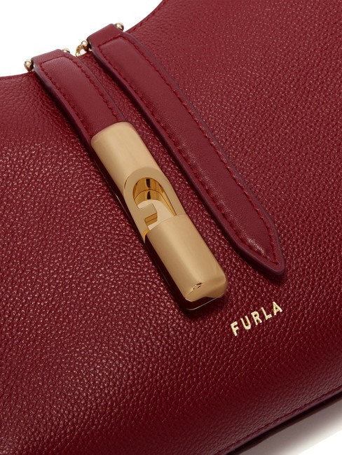 GOCCIA Borsa a spalla pelle martellata CILIEGIA d - Borse Donna