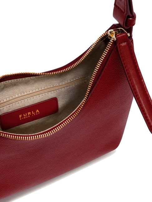 GOCCIA Borsa a spalla pelle martellata CILIEGIA d - Borse Donna