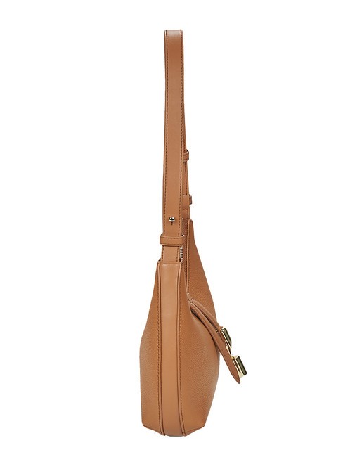 GOCCIA Borsa a spalla pelle martellata brandy - Borse Donna
