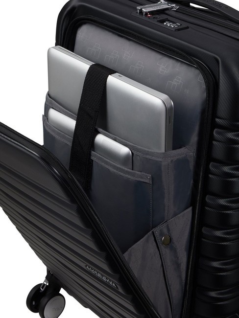 FLASHLINE Trolley cabina con tasca porta pc 15.6" shadow black - Bagagli a mano