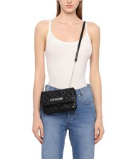 LOVE MOSCHINO QUILTED Borsa piccola a tracolla Nero/nero - Borse Donna - 5