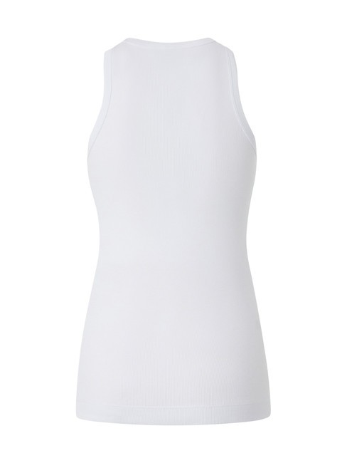 CALCOLATORE Canottiera a costine bianco brill. - T-shirt e Top Donna