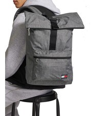 TOMMY HILFIGER TOMMY JEANS ESSENTIAL DAILY  Zaino roll top zinc grey - Zaini da lavoro porta PC - 4