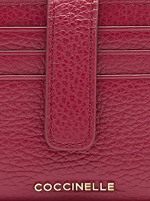 METALLIC SOFT Mini Portafoglio in pelle sangria - Portafogli Donna