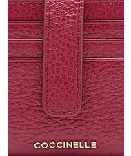 COCCINELLE METALLIC SOFT Mini Portafoglio in pelle sangria - Portafogli Donna - 3