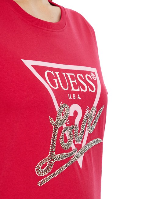 SS CN TRIANGLE LOVE T-Shirt in cotone wild red - T-shirt e Top Donna