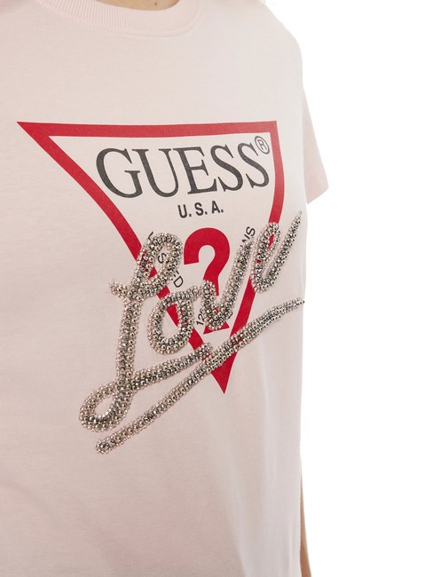 SS CN TRIANGLE LOVE T-Shirt in cotone low key pink - T-shirt e Top Donna