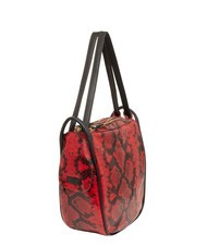 LESAC TRIO Zaino sacca in pelle stampa pitone pitone rosso - Borse Donna - 3